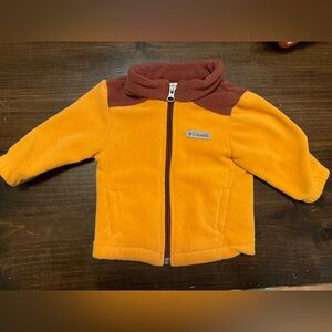 Columbia Kids Orange and Brown Fleece Jacket